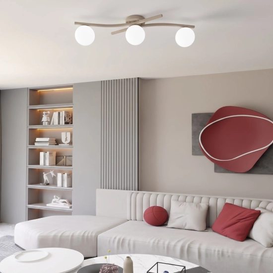 Lampa sufitowa OPUS 3 MOKKA OPAL 1782/3 EMIBIG - zdjęcie dodatkowe 2