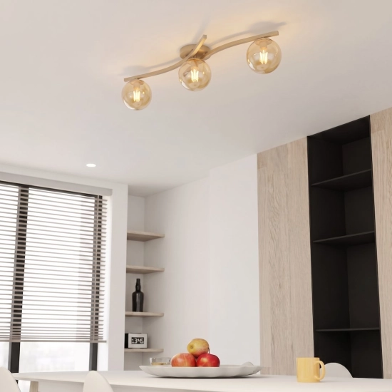 Lampa sufitowa OPUS 3 MOKKA AMBER 1783/3 EMIBIG - zdjęcie dodatkowe 2