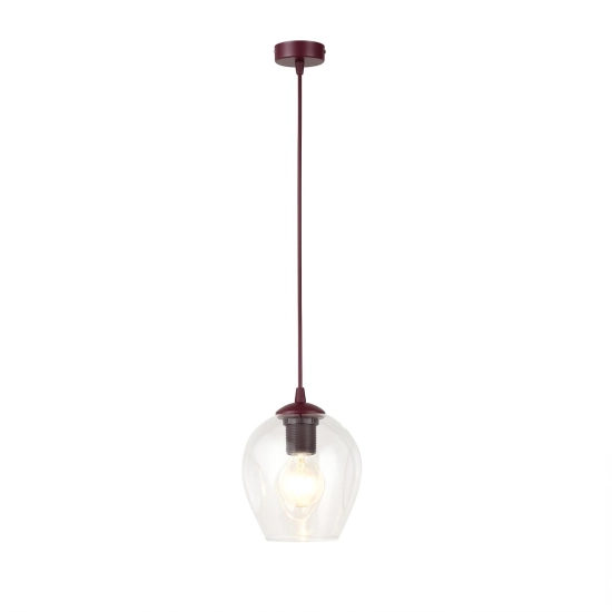 Lampa wisząca ISTAR 1 BURGUND TRANSPARENT 1784/1 EMIBIG - zdjęcie produktu