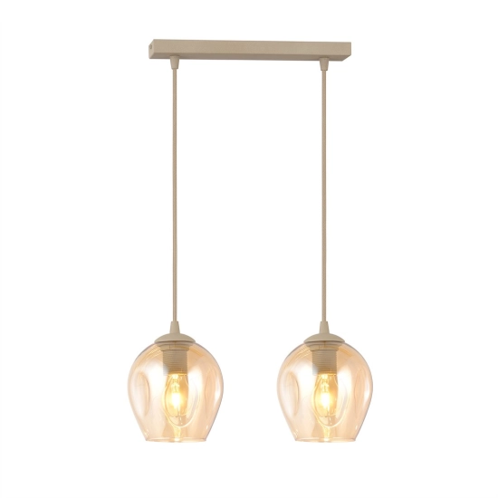 Lampa wisząca ISTAR 2 MOKKA AMBER 1785/2 EMIBIG - zdjęcie produktu