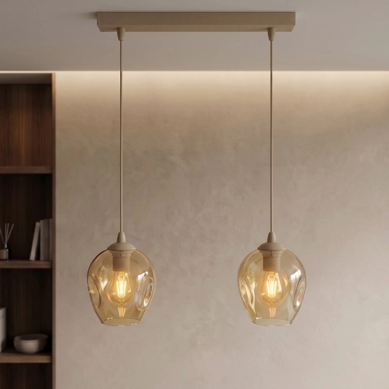 Lampa wisząca ISTAR 2 MOKKA AMBER 1785/2 EMIBIG - zdjęcie dodatkowe 2