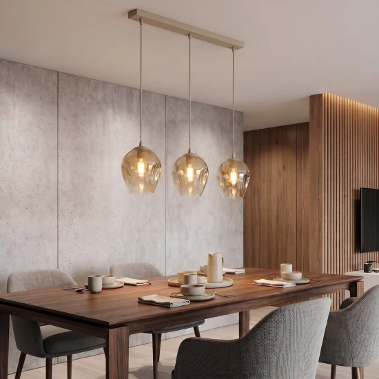 Lampa wisząca ISTAR 3 MOKKA AMBER 1785/3 EMIBIG - zdjęcie dodatkowe 2