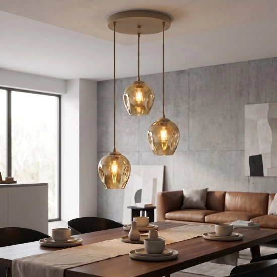 Lampa wisząca ISTAR 3PREM MOKKA AMBER 1785/3PREM EMIBIG - zdjęcie dodatkowe 1