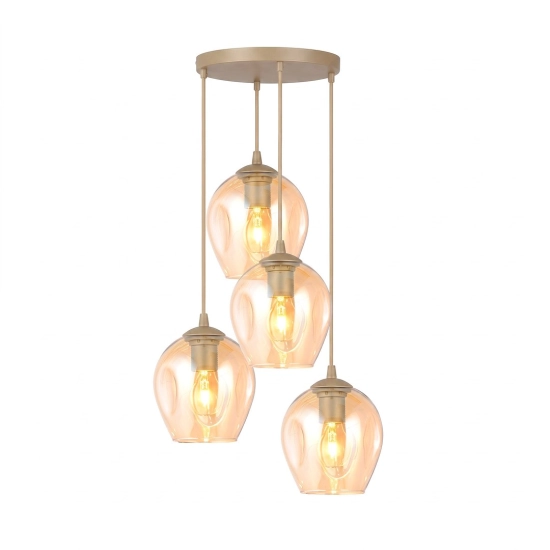 Lampa wisząca ISTAR 4PREM MOKKA AMBER 1785/4PREM EMIBIG - zdjęcie produktu