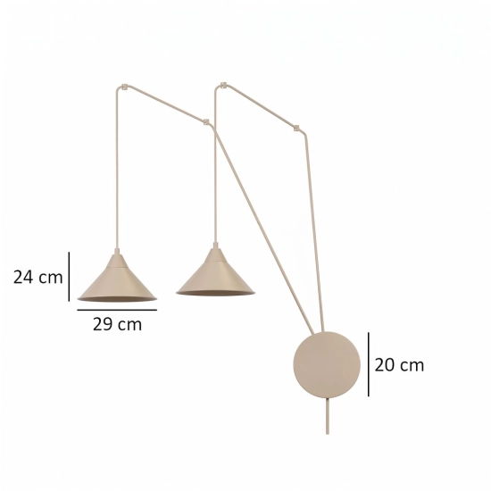 Lampa wisząca ABRAMO 2 MOKKA 1786/2 EMIBIG - zdjęcie dodatkowe 5