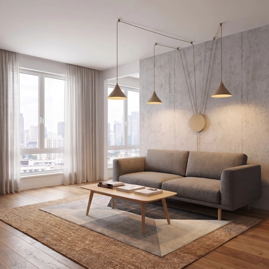 Lampa wisząca ABRAMO 3 MOKKA 1786/3 EMIBIG - zdjęcie dodatkowe 1