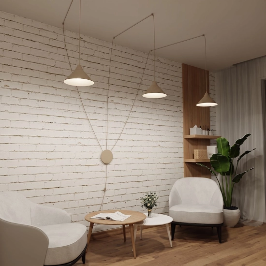 Lampa wisząca ABRAMO 3 MOKKA 1786/3 EMIBIG - zdjęcie dodatkowe 2