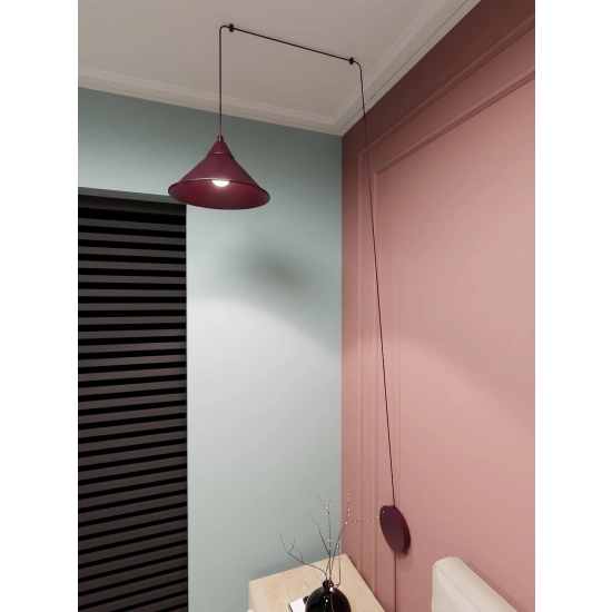Lampa wisząca ABRAMO 1 BURGUNDY 1787/1 EMIBIG - zdjęcie dodatkowe 1