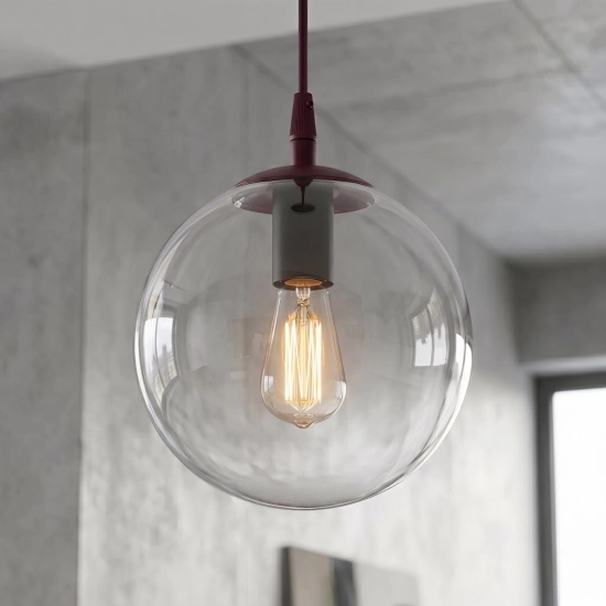 Lampa wisząca COSMO 1 BURGUNDY TRANSPARENT 1788/1 EMIBIG - zdjęcie dodatkowe 4