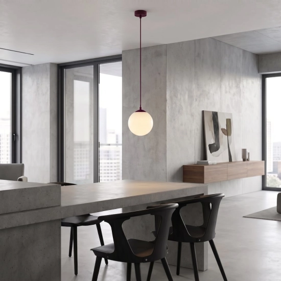 Lampa wisząca COSMO 1 BURGUNDY OPAL 1789/1 EMIBIG - zdjęcie dodatkowe 2
