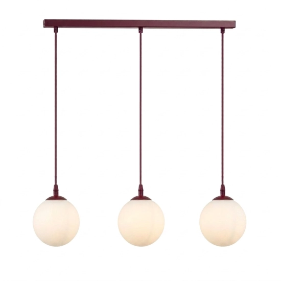 Lampa wisząca COSMO 3 BURGUNDY OPAL 1789/3 EMIBIG - zdjęcie produktu
