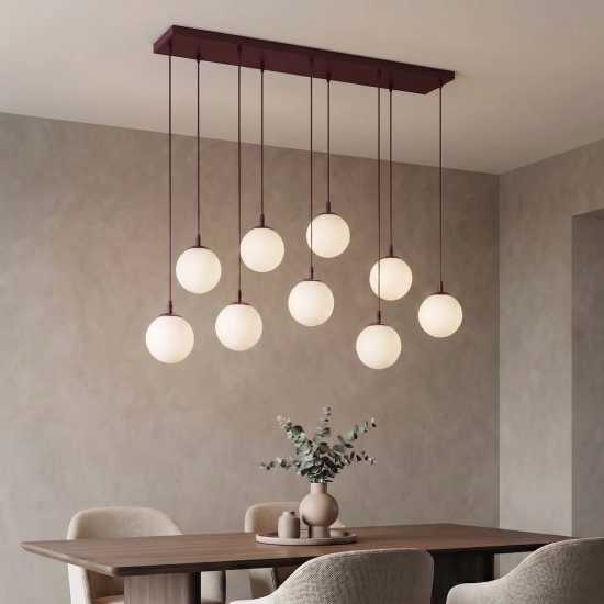 Lampa wisząca COSMO 9 BURGUNDY OPAL 1789/9 EMIBIG - zdjęcie dodatkowe 2