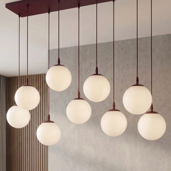 Lampa wisząca COSMO 9 BURGUNDY OPAL 1789/9 EMIBIG - zdjęcie dodatkowe 3