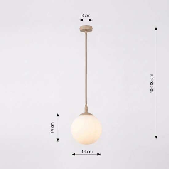 Lampa wisząca COSMO 1 MOKKA OPAL 1790/1 EMIBIG - zdjęcie dodatkowe 5