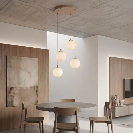 Lampa wisząca COSMO 4PREM MOKKA OPAL 1790/4PREM EMIBIG - zdjęcie dodatkowe 2