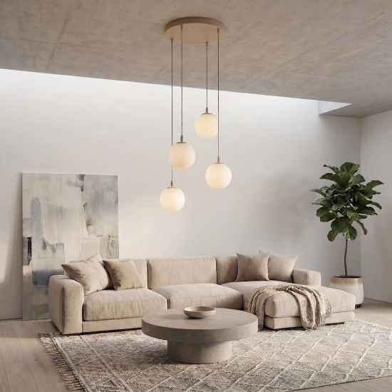 Lampa wisząca COSMO 4PREM MOKKA OPAL 1790/4PREM EMIBIG - zdjęcie dodatkowe 3
