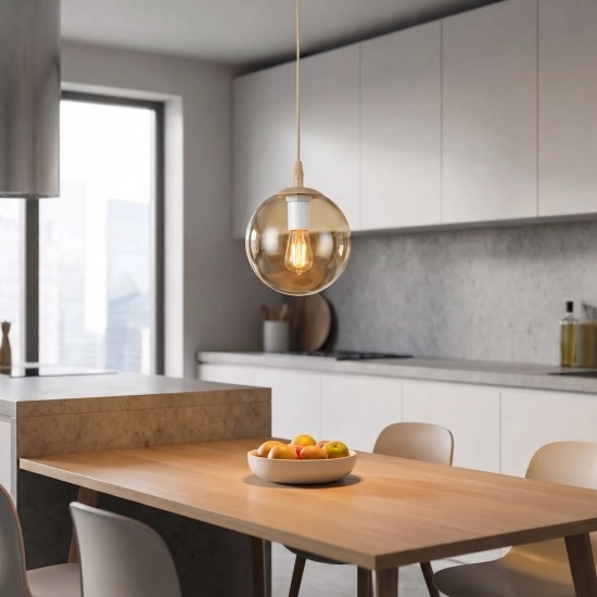 Lampa wisząca COSMO 1 MOKKA AMBER 1791/1 EMIBIG - zdjęcie dodatkowe 1