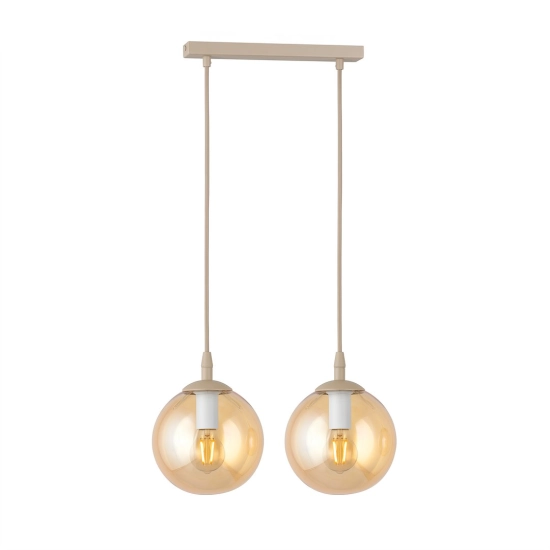 Lampa wisząca COSMO 2 MOKKA AMBER 1791/2 EMIBIG - zdjęcie produktu