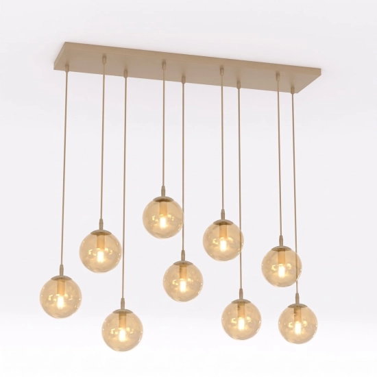 Lampa wisząca COSMO 9 MOKKA AMBER 1791/9 EMIBIG - zdjęcie produktu