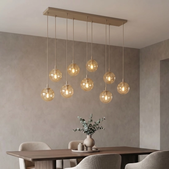 Lampa wisząca COSMO 9 MOKKA AMBER 1791/9 EMIBIG - zdjęcie dodatkowe 2