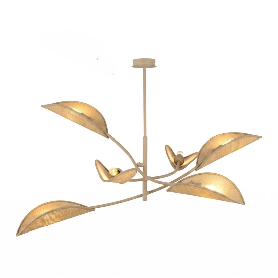 Lampa sufitowa LOTUS 6 MOKKA/RATTAN 1792/6 EMIBIG - zdjęcie produktu
