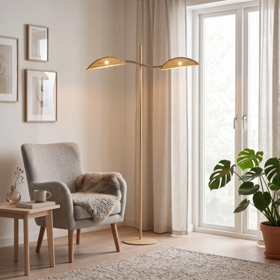Lampa podłogowa LOTUS LP2 MOKKA/RATTAN 1792/LP2 EMIBIG - zdjęcie dodatkowe 2