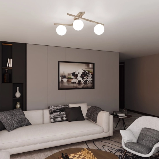 Lampa sufitowa SMART 3 MOKKA OPAL 1793/3 EMIBIG - zdjęcie dodatkowe 3