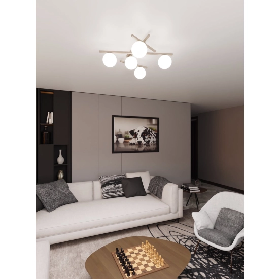 Lampa sufitowa SMART 5 MOKKA OPAL 1793/5 EMIBIG - zdjęcie dodatkowe 4