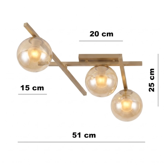 Lampa sufitowa SMART 3 MOKKA AMBER 1794/3 EMIBIG - zdjęcie dodatkowe 3