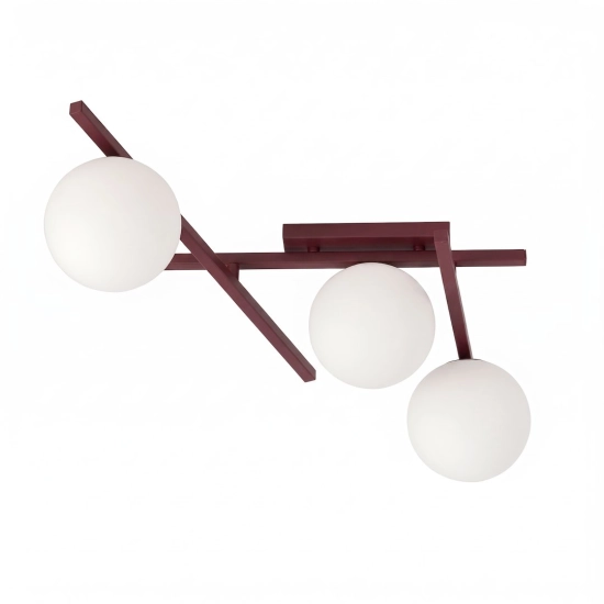 Lampa sufitowa SMART 3 BURGUNDY OPAL 1795/3 EMIBIG - zdjęcie produktu