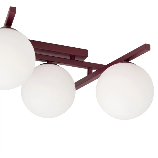 Lampa sufitowa SMART 4 BURGUNDY OPAL 1795/4 EMIBIG - zdjęcie dodatkowe 2