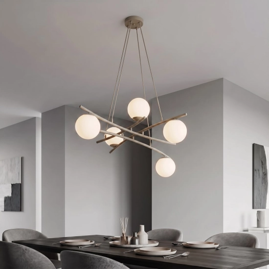 Lampa wisząca ESSA 5 MOKKA OPAL 1797/5 EMIBIG - zdjęcie dodatkowe 1
