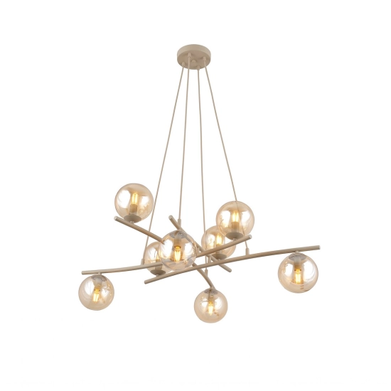 Lampa wisząca ESSA 8 MOKKA AMBER 1798/8 EMIBIG - zdjęcie produktu