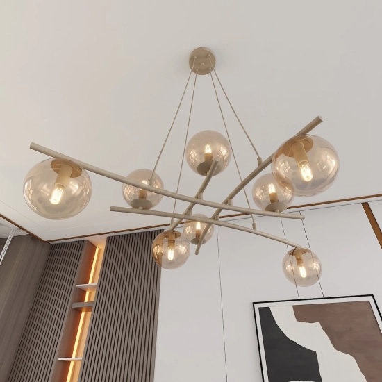 Lampa wisząca ESSA 8 MOKKA AMBER 1798/8 EMIBIG - zdjęcie dodatkowe 2