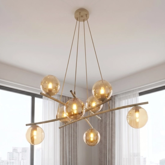 Lampa wisząca ESSA 8 MOKKA AMBER 1798/8 EMIBIG - zdjęcie dodatkowe 3
