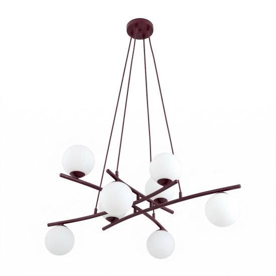 Lampa wisząca ESSA 8 BURGUNDY OPAL 1799/8 EMIBIG - zdjęcie produktu