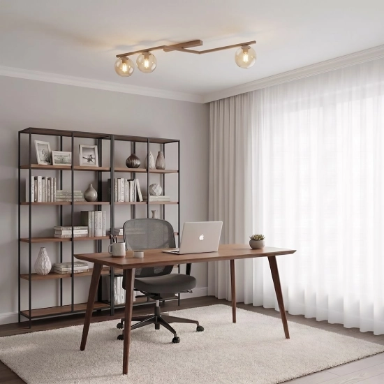 Lampa sufitowa NATON 3 MOKKA AMBER 1802/3 EMIBIG - zdjęcie dodatkowe 1