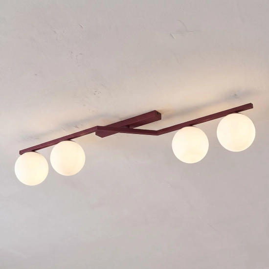 Lampa sufitowa NATON 4 BURGUNDY OPAL 1803/4 EMIBIG - zdjęcie dodatkowe 2