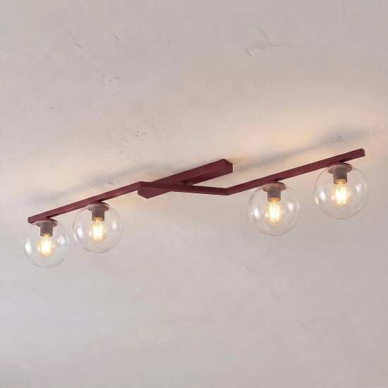 Lampa sufitowa NATON 4 BURGUNDY TRANSPARENT 1804/4 EMIBIG - zdjęcie dodatkowe 1