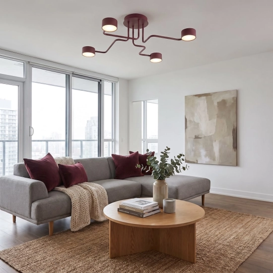 Lampa sufitowa KURAGE 4 BURGUNDY 1810/4 EMIBIG - zdjęcie dodatkowe 1