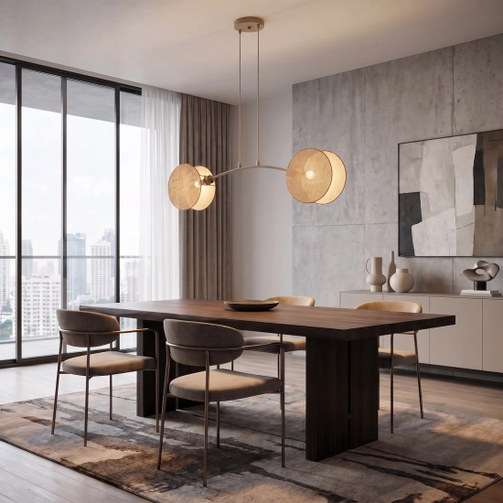 Lampa wisząca MOTIF 2 MOKKA NATURAL 1811/2 EMIBIG - zdjęcie dodatkowe 2