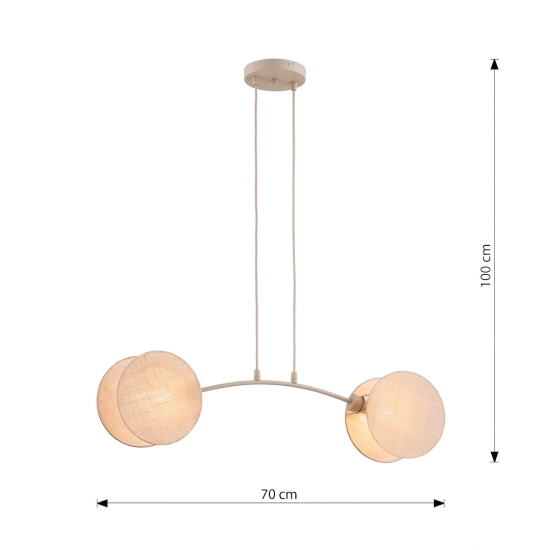 Lampa wisząca MOTIF 2 MOKKA NATURAL 1811/2 EMIBIG - zdjęcie dodatkowe 4