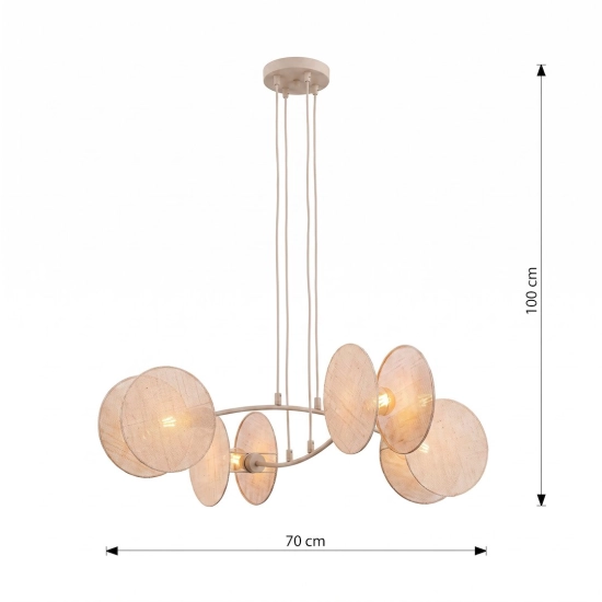 Lampa wisząca MOTIF 4 MOKKA NATURAL 1811/4 EMIBIG - zdjęcie dodatkowe 4