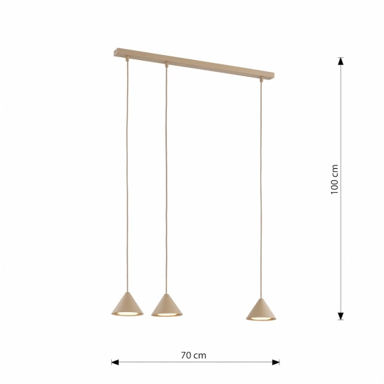 Lampa wisząca ELIT 3 MOKKA 1812/3 EMIBIG - zdjęcie dodatkowe 4