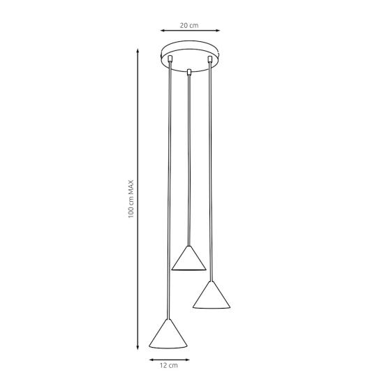 Lampa wisząca ELIT 3 PREMIUM MOKKA 1812/3PREM EMIBIG - zdjęcie dodatkowe 3