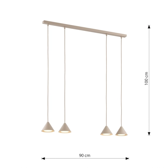 Lampa wisząca ELIT 4 MOKKA 1812/4 EMIBIG