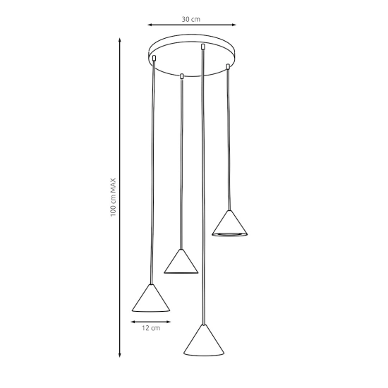 Lampa wisząca ELIT 4 PREMIUM MOKKA 1812/4PREM EMIBIG - zdjęcie dodatkowe 3