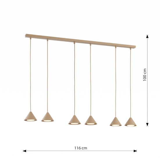 Lampa wisząca ELIT 6 MOKKA 1812/6 EMIBIG - zdjęcie dodatkowe 4