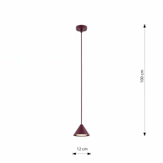 Lampa wisząca ELIT 1 BURGUNDY 1813/1 EMIBIG - zdjęcie dodatkowe 4