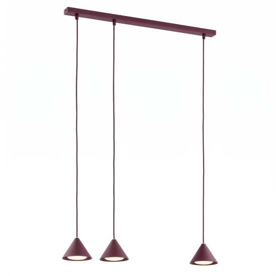 Lampa wisząca ELIT 3 BURGUNDY 1813/3 EMIBIG - zdjęcie produktu